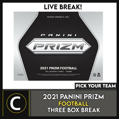 2021 PANINI PRIZM FOOTBALL 3 BOX BREAK #F908 - PICK YOUR TEAM