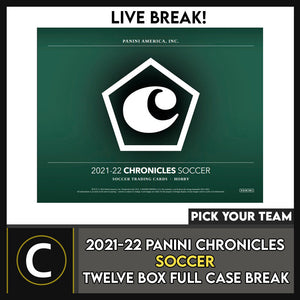 2021/22 PANINI CHRONICLES SOCCER 12 BOX (FULL CASE) BREAK #S247 - PICK YOUR TEAM
