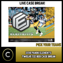 Load image into Gallery viewer, 2018 PANINI ELEMENTS FOOTBALL 12 BOX FULL CASE BREAK #F005 - PICK YOUR TEAM