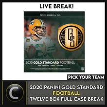 Load image into Gallery viewer, 2020 PANINI GOLD STANDARD FOOTBALL 12 BOX FULL CASE BREAK #F506 - PICK YOUR TEAM