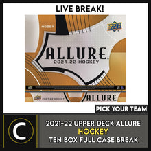 Load image into Gallery viewer, 2021-22 UPPER DECK ALLURE HOCKEY 10 BOX FULL CASE BREAK #H1646 - PICK YOUR TEAM