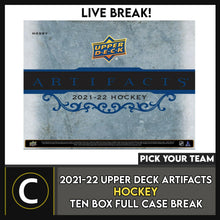Load image into Gallery viewer, 2021-22 UPPER DECK ARTIFACTS HOCKEY 10 BOX CASE BREAK #H1396 - PICK YOUR TEAM -