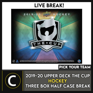 2019-20 UPPER DECK THE CUP HOCKEY 3 BOX (HALF CASE) BREAK #H1094 -PICK YOUR TEAM
