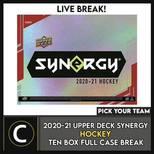 2020-21 UPPER DECK SYNERGY HOCKEY 10 BOX FULL CASE BREAK #H1114 - PICK YOUR TEAM