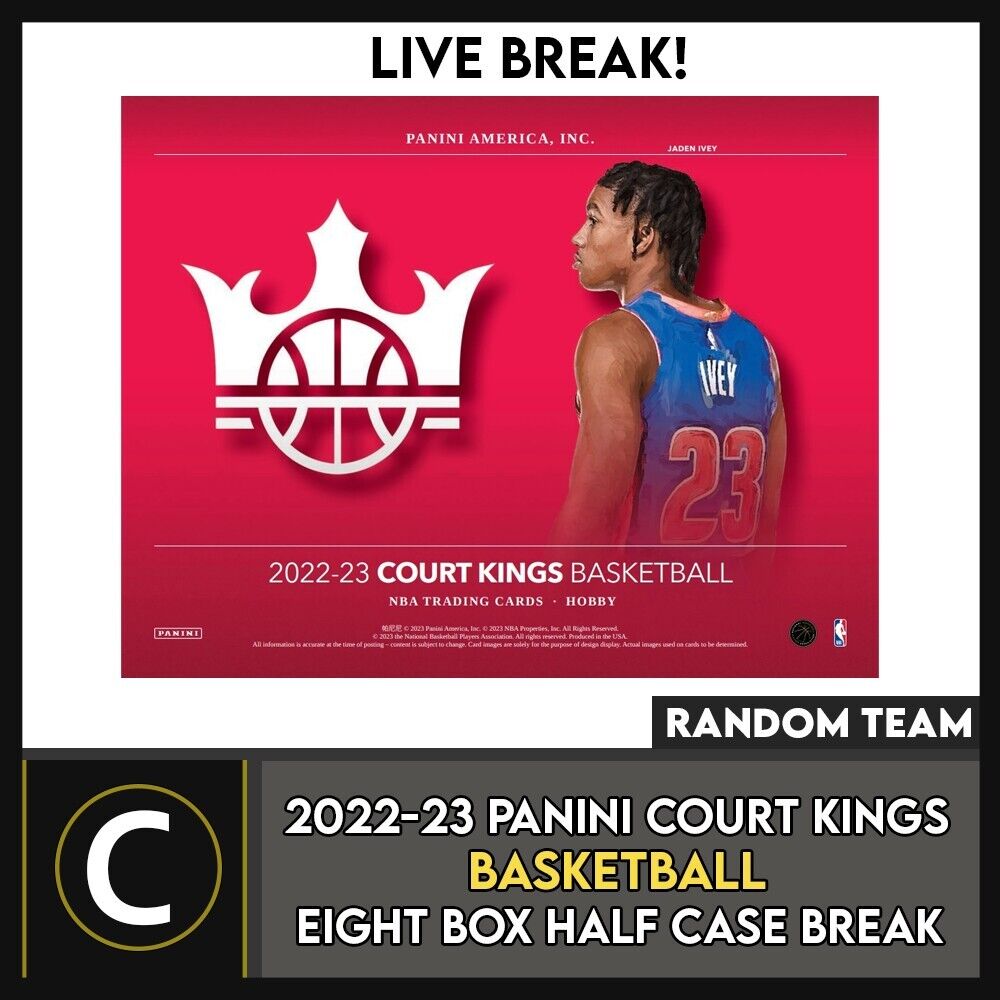 2022-23 PANINI COURT KINGS BASKETBALL 8 BOX HALF CASE BREAK #B932