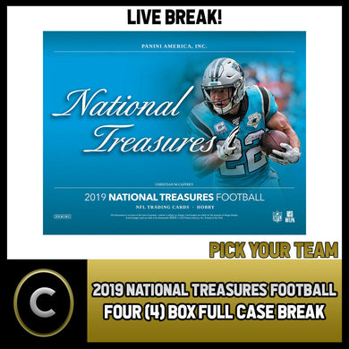 2019 PANINI NATIONAL TREASURES NFL 4 BOX FULL CASE BREAK #F433 - PICK YOUR TEAM
