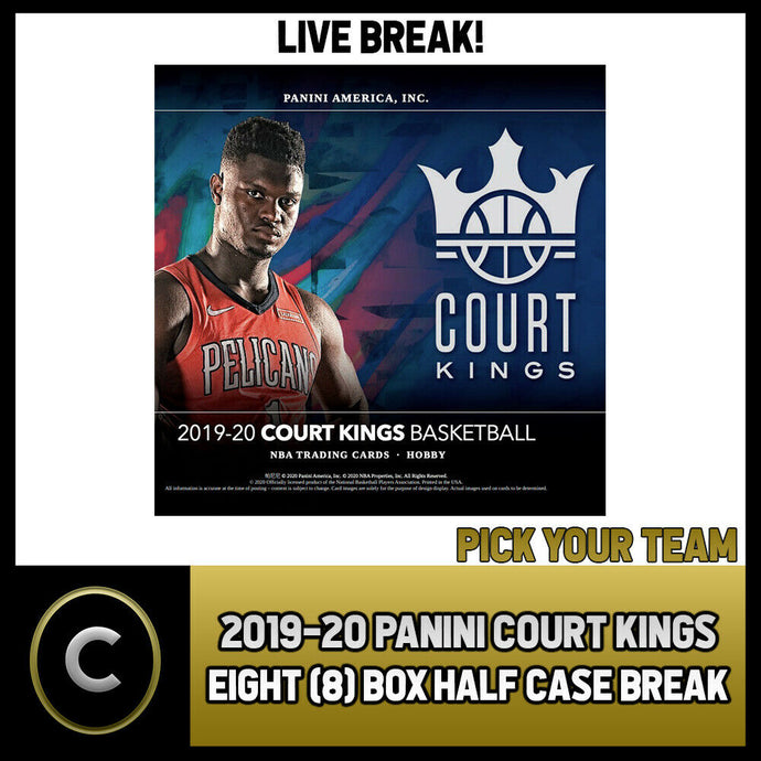 2019-20 PANINI COURT KINGS 8 BOX (FULL INNER CASE) BREAK #B455 - PICK YOUR TEAM