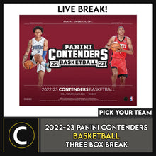 Load image into Gallery viewer, 2022-23 PANINI CONTENDERS BASKETBALL 3 BOX BREAK #B935 - PICK YOUR TEAM