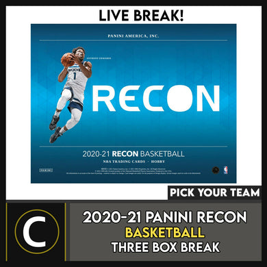 2020-21 PANINI RECON BASKETBALL 3 BOX BREAK #B692 - PICK YOUR TEAM