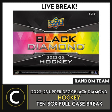 2022-23 UPPER DECK BLACK DIAMOND HOCKEY 10 BOX CASE BREAK #H1682 - RANDOM TEAM