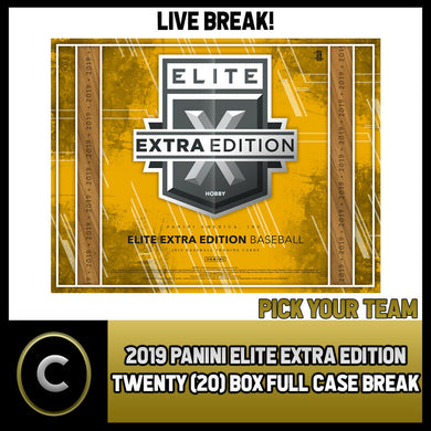 2019 PANINI ELITE EXTRA BASEBALL 20 BOX (FULL CASE) BREAK #A652 - PICK YOUR TEAM
