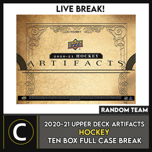 2020-21 UPPER DECK ARTIFACTS HOCKEY 10 BOX FULL CASE BREAK #H1166 - RANDOM TEAM