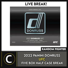 Load image into Gallery viewer, 2022 DONRUSS UFC MMA 5 BOX (HALF CASE) BREAK #N065 - RANDOM FIGHTER