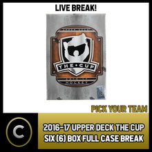 Load image into Gallery viewer, 2016-17 UPPER DECK THE CUP - 6 BOX FULL CASE BREAK #H908 - PICK YOUR TEAM -