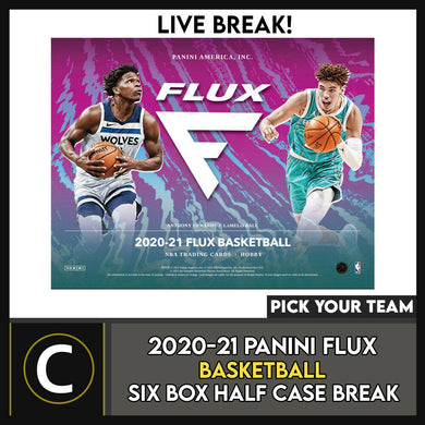 2020-21 PANINI FLUX BASKETBALL 6 BOX (HALF CASE) BREAK #B799 - PICK YOUR TEAM