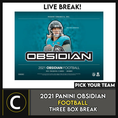 2021 PANINI OBSIDIAN FOOTBALL 3 BOX BREAK #F959 - PICK YOUR TEAM