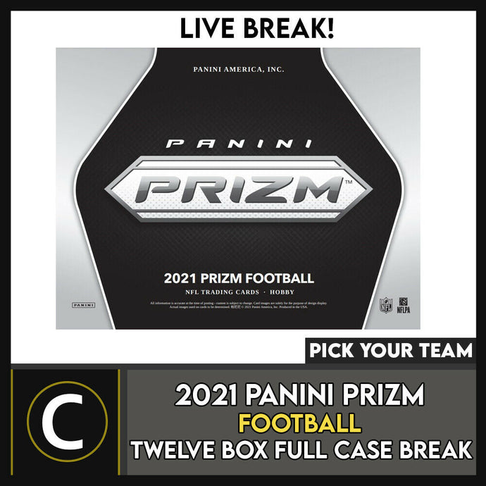 2021 PANINI PRIZM FOOTBALL 12 BOX (FULL CASE) BREAK #F906 - PICK YOUR TEAM