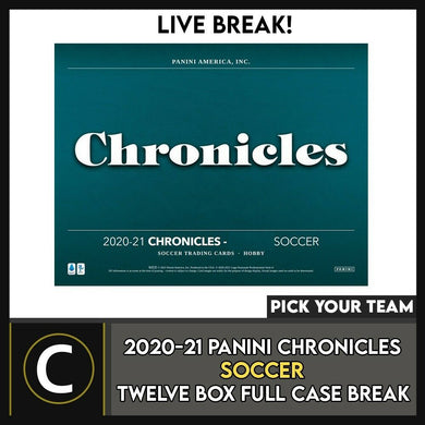 2020-21 PANINI CHRONICLES SOCCER 12 BOX (FULL CASE) BREAK #S167 - PICK YOUR TEAM