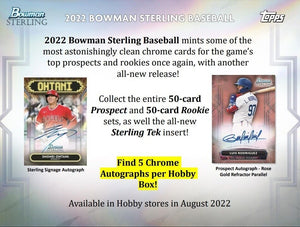 2022 Bowman Sterling Baseball Hobby Box - Free Shipping