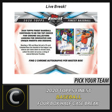Load image into Gallery viewer, 2020 TOPPS FINEST BASEBALL 4 BOX (HALF CASE) BREAK #A827 - PICK YOUR TEAM