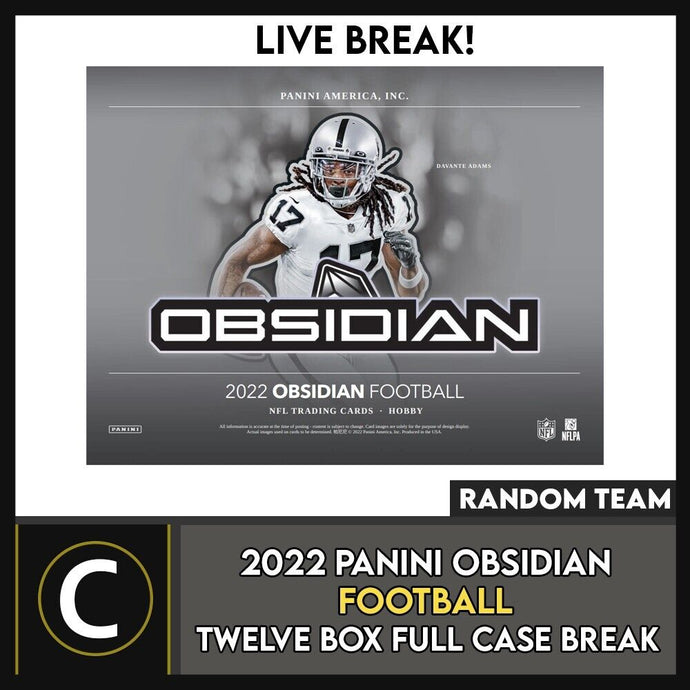2022 PANINI OBSIDIAN FOOTBALL 12 BOX (FULL CASE) BREAK #F1129 - RANDOM TEAMS