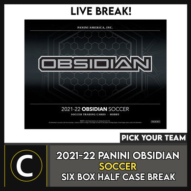 2021/22 PANINI OBSIDIAN SOCCER 6 BOX (HALF CASE) BREAK #S238 - PICK YOUR TEAM