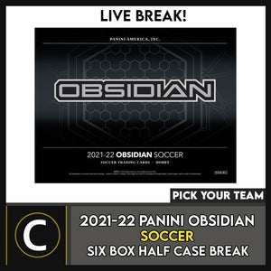 2021/22 PANINI OBSIDIAN SOCCER 6 BOX (HALF CASE) BREAK #S238 - PICK YOUR TEAM
