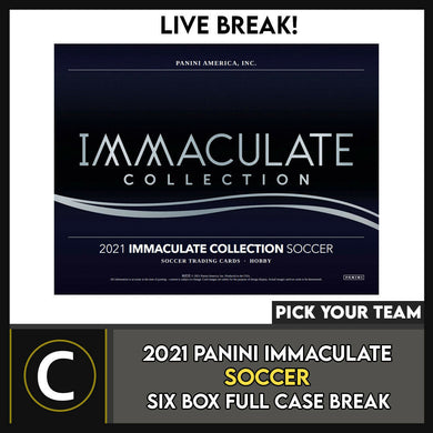 2021 PANINI IMMACULATE SOCCER 6 BOX (FULL CASE) BREAK #S216 - PICK YOUR TEAM