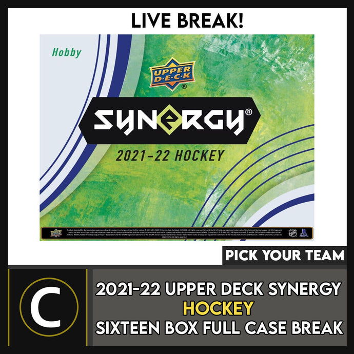 2021-22 UPPER DECK SYNERGY HOCKEY 16 BOX BREAK #H1462 - PICK YOUR TEAM