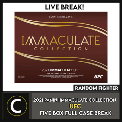 2021 PANINI IMMACULATE COLLECTION UFC 5 BOX CASE BREAK #N033 - RANDOM FIGHTER