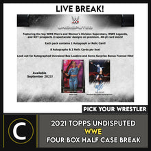 Load image into Gallery viewer, 2021 TOPPS WWE UNDISPUTED WRESTLING 4 BOX CASE BREAK #N042 - PICK YOUR WRESTLER