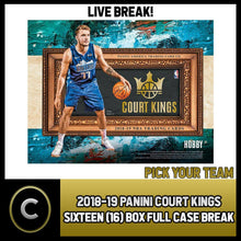 Load image into Gallery viewer, 2018-19 PANINI COURT KINGS BASKETBALL 16 BOX (CASE) BREAK #B155 - PICK YOUR TEAM