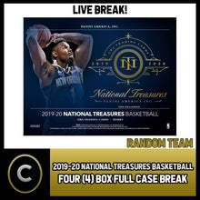 Load image into Gallery viewer, 2019-20 NATIONAL TREASURES BASKETBALL 4 BOX (CASE) BREAK #B447 - RANDOM TEAMS
