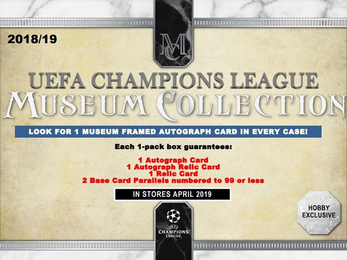 2018-19 Topps Museum Collection UEFA Soccer Sealed Hobby Box - Free Shipping