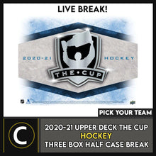 Load image into Gallery viewer, 2020-21 UPPER DECK THE CUP HOCKEY 3 BOX HALF CASE BREAK #H1522 - PICK YOUR TEAM