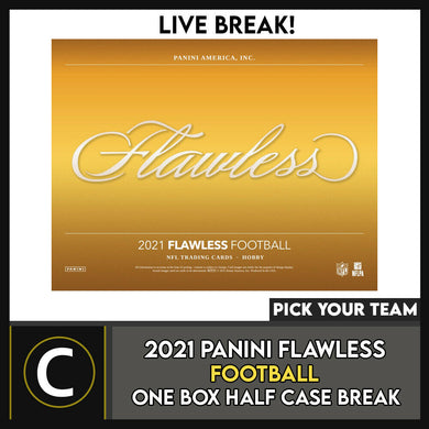 2021 PANINI FLAWLESS FOOTBALL 1 BOX (HALF CASE) BREAK #F929 - PICK YOUR TEAM