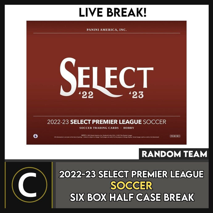 2022/23 PANINI SELECT EPL SOCCER 6 BOX (HALF CASE) BREAK #S296 - RANDOM TEAMS