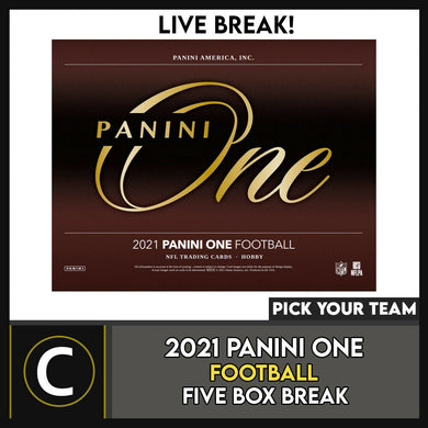 2021 PANINI ONE FOOTBALL 5 BOX BREAK #F903 - PICK YOUR TEAM