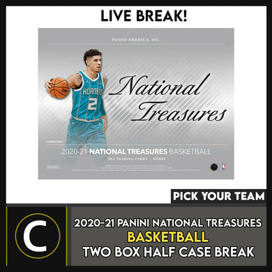 2020-21 PANINI NATIONAL TREASURES BASKETBALL 2 BOX BREAK #B634 - PICK YOUR TEAM