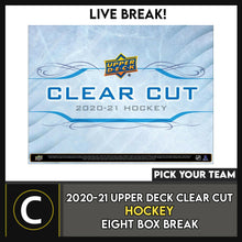Load image into Gallery viewer, 2020-21 UPPER DECK CLEAR CUT HOCKEY 8 BOX BREAK #H1506 - PICK YOUR TEAM -
