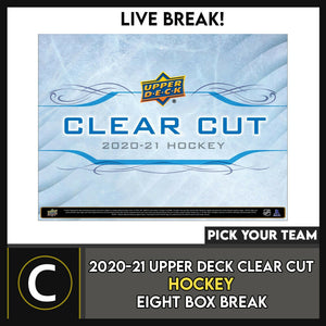 2020-21 UPPER DECK CLEAR CUT HOCKEY 8 BOX BREAK #H1506 - PICK YOUR TEAM -