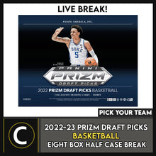 Load image into Gallery viewer, 2022-23 PRIZM DRAFT BASKETBALL 8 BOX (HALF CASE) BREAK #B904 - PICK YOUR TEAM