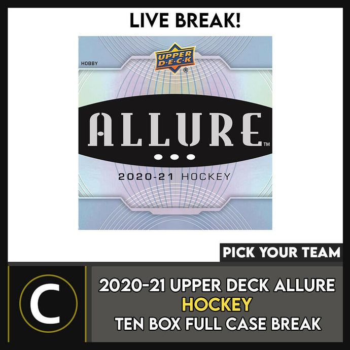 2020-21 UPPER DECK ALLURE 10 BOX (FULL CASE) BREAK #H1243 - PICK YOUR TEAM