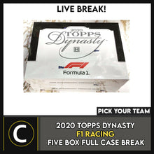 Load image into Gallery viewer, 2020 TOPPS DYNASTY FORMULA 1 RACING 5 BOX CASE BREAK #N012 - PICK YOUR DRIVER