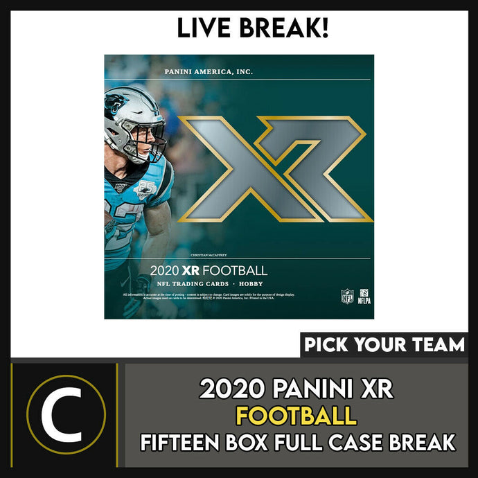 2020 PANINI XR FOOTBALL 15 BOX (FULL CASE) BREAK #F611 - PICK YOUR TEAM