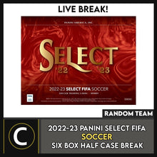 Load image into Gallery viewer, 2022/23 PANINI SELECT FIFA SOCCER 6 BOX (HALF CASE) BREAK #S311 - RANDOM TEAMS