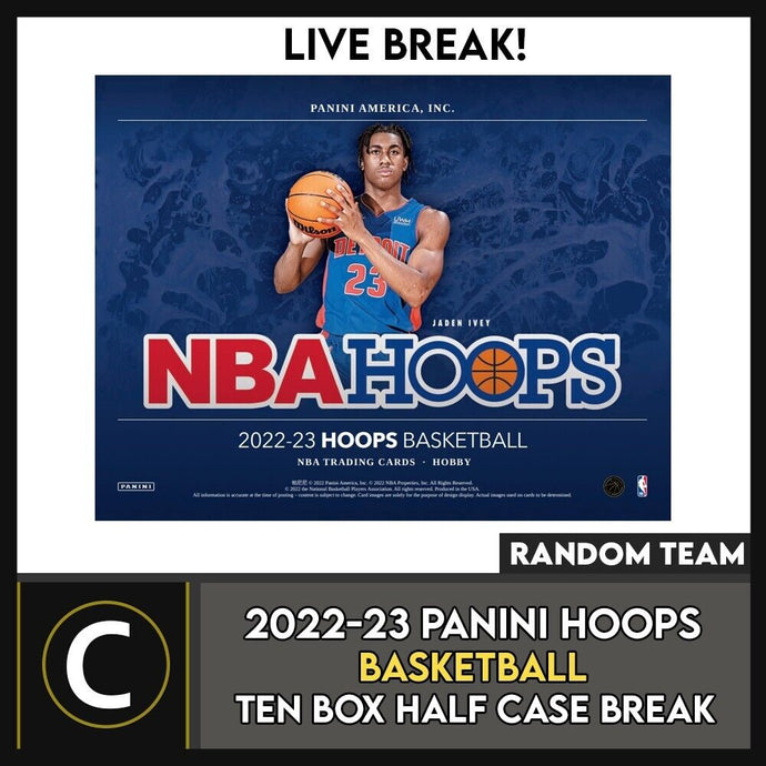 2022-23 PANINI HOOPS BASKETBALL 10 BOX (HALF CASE) BREAK #B892 - RANDOM TEAMS