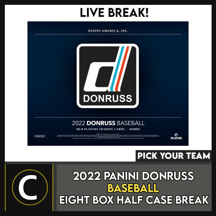 2022 PANINI DONRUSS BASEBALL 8 BOX (HALF CASE) BREAK #A1404 - PICK YOUR TEAM