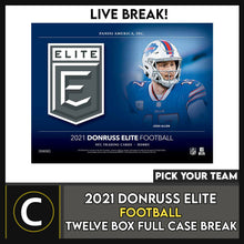 Load image into Gallery viewer, 2021 DONRUSS ELITE FOOTBALL 12 BOX (FULL CASE) BREAK #F743 - PICK YOUR TEAM