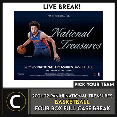 2021-22 PANINI NATIONAL TREASURES BASKETBALL 4 BOX BREAK #B822 - PICK YOUR TEAM